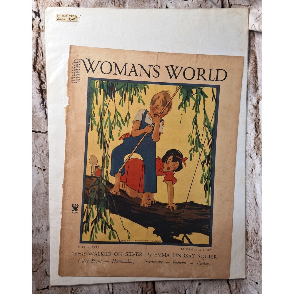Vintage Cover of Woman's World July 1935 Painting by Maginel Wright Barne
